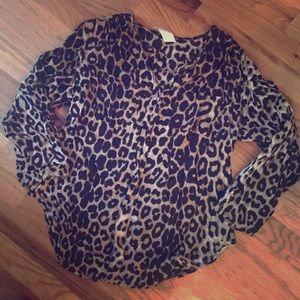 Leopard Print Pocket Top
